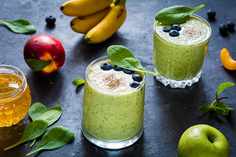 Take fresh fruit and vegetable smoothies