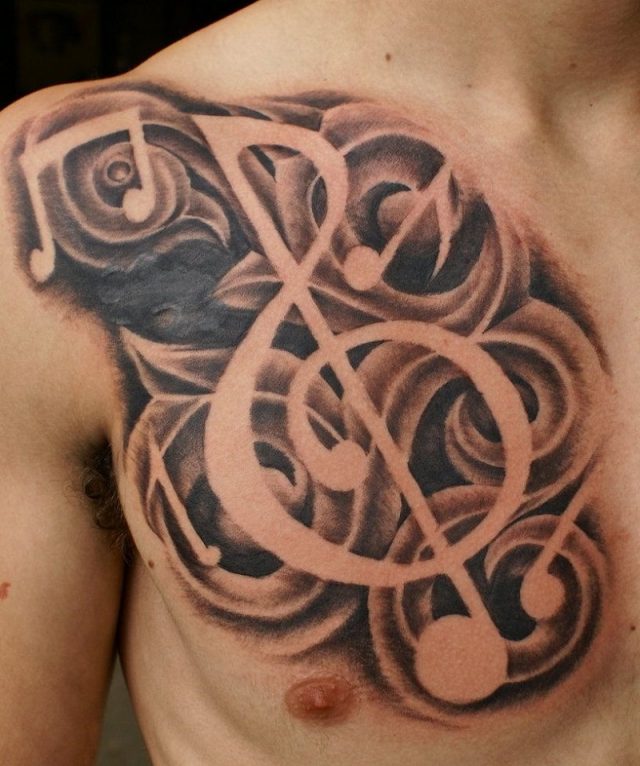 Treble clef tattoo - ideas that express love for music - Creative Jasmin