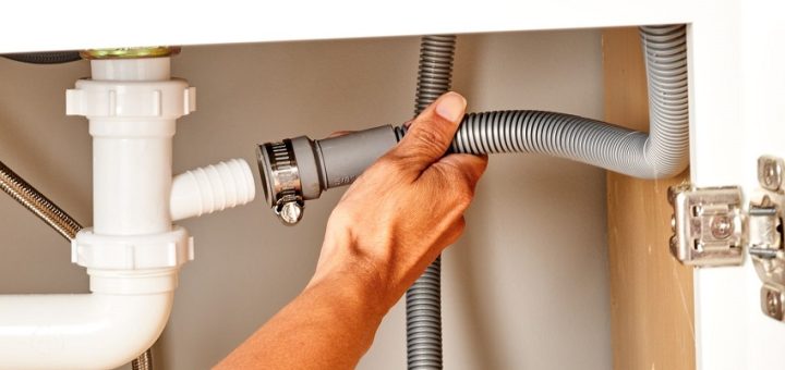 How to fix if the dishwasher drain hose too long