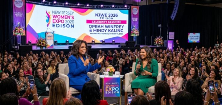 Celebrity keynote speakers on stage at New Jersey Women's Expo 2026 Edison
