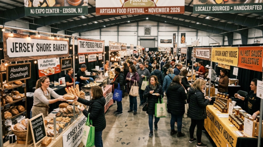 Artisan food vendors at New Jersey Expo Center Edison November 2026 event
