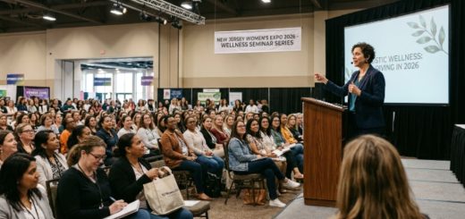 Women attending a wellness seminar with a health expert speaker at the New Jersey Women's Expo 2026 inside the Edison Convention and Exposition Center